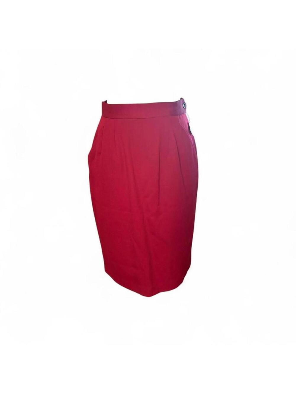 Talbots vintage burgundy 100% wool skirt NWT . Size: 6